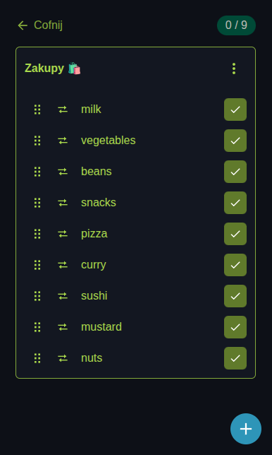 JustOrganizeIt mobile app for creating and managing shopping and to-do lists
